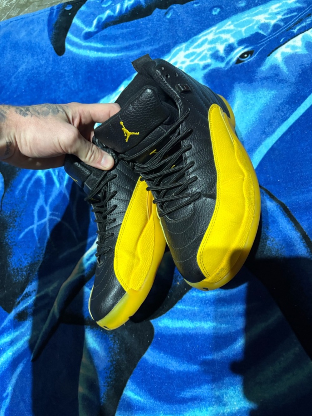 Nike Air Jordan 12 Retro sneakers in the "University Gold" colorway Size 9.5